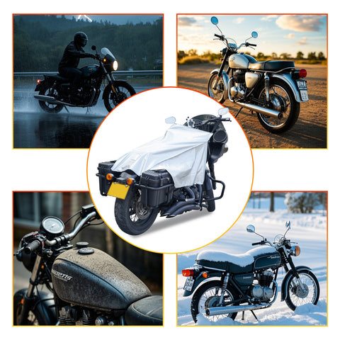 Motorcycle Cover Seat Shade Cover Bike Covers Lightweight Half Covers Outdoor Sun Protection All Season Fits Various Motorcycle Models