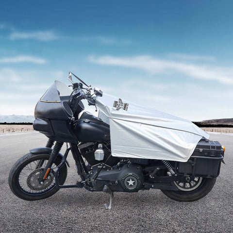 Motorcycle Cover Seat Shade Cover Bike Covers Lightweight Half Covers Outdoor Sun Protection All Season Fits Various Motorcycle Models