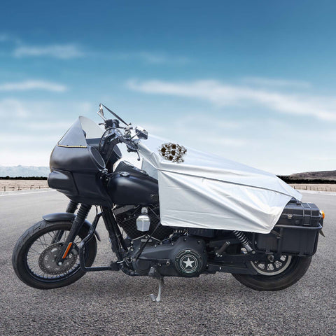 Motorcycle Cover Seat Shade Cover Bike Covers Lightweight Half Covers Outdoor Sun Protection All Season Fits Various Motorcycle Models
