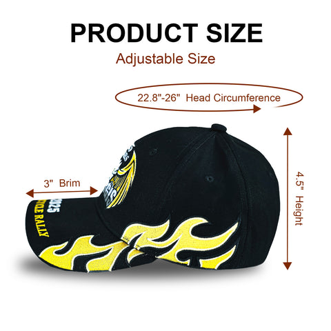 Classic Baseball Cap Motorcycle Rally Cap Athletic Hat Unisex One Size Adjustable