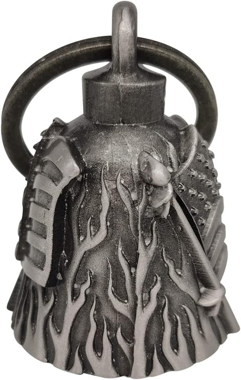 Dream Apparel Motorcycle Biker Bell W/Motorcycle Bell Hanger, Motorcycle Accessories or Key Chain for Luck, Silver
