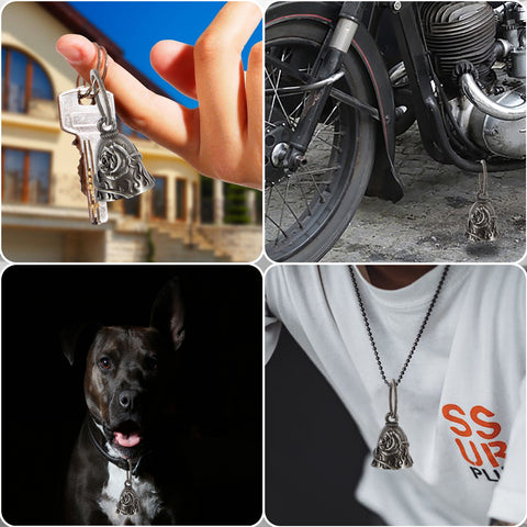 Dream Apparel Motorcycle Bells for Bikers Guardian Motorcycle Bells for Motorcycle Rider Key Chain for Luck