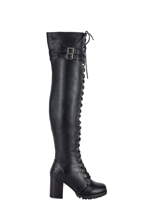 Dream Apparel Women's Knee High Laced Boots