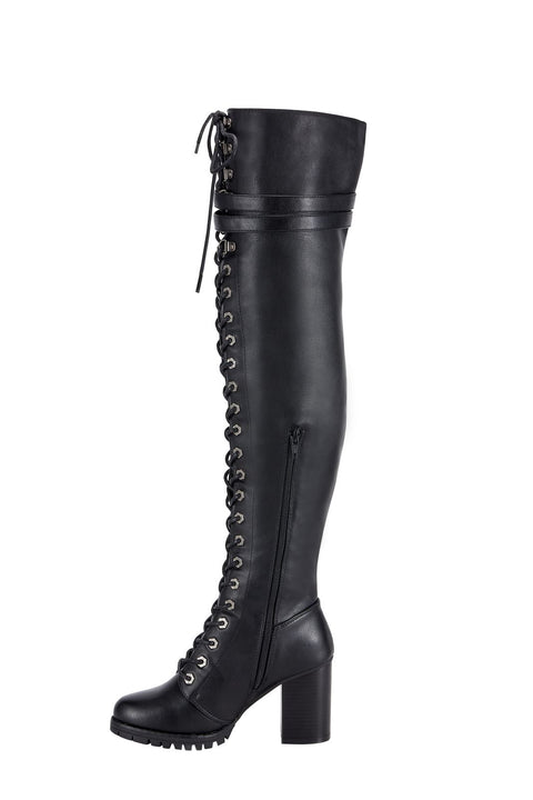 Dream Apparel Women's Knee High Laced Boots