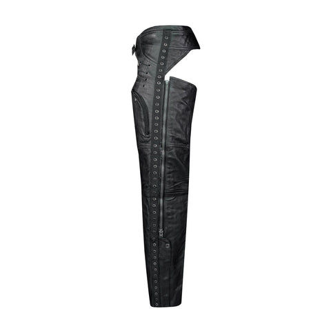 Dream Apparel Black Premium Naked Cowhide Leather Chaps