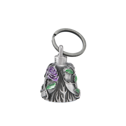 Dream Apparel Heart with Purple Rose 3D Motorcycle Bell 3-D, Light Weight, Impact Resistant