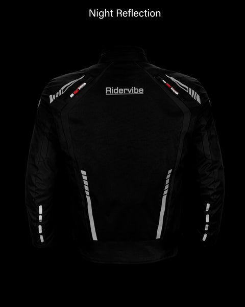 Dream Apparel Men's Nylon and Mesh Motorcycle Black Jacket