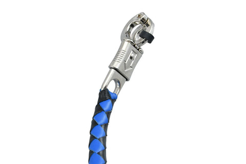 Dream Apparel® Black And Blue Fringed Get Back Whip with Blue Pool Ball No 2