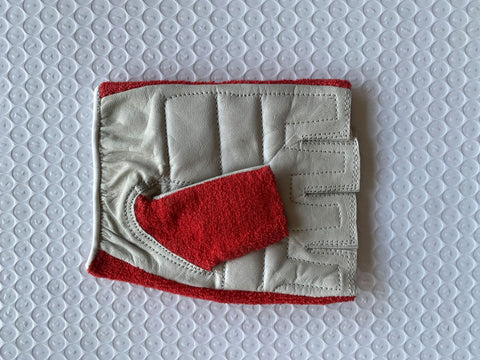 Dream Apparel Fingerless Red and White Gloves
