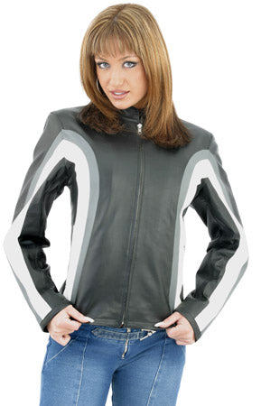 Women Jacket White Stripes