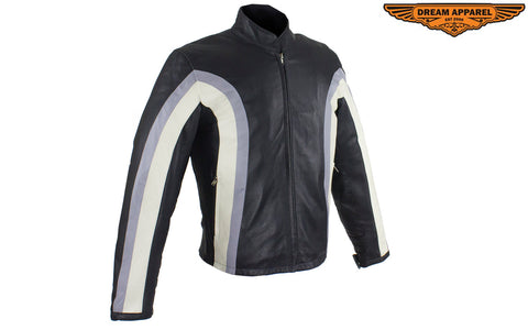 Women Jacket White Stripes