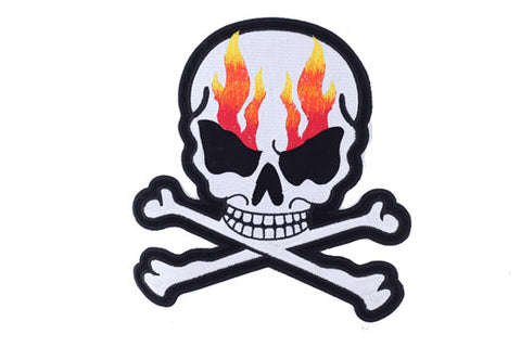 Flaming Skull & Crossbones