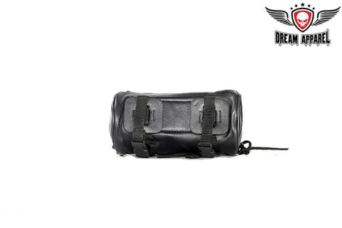 Black Leather Motorcycle Tool Bag