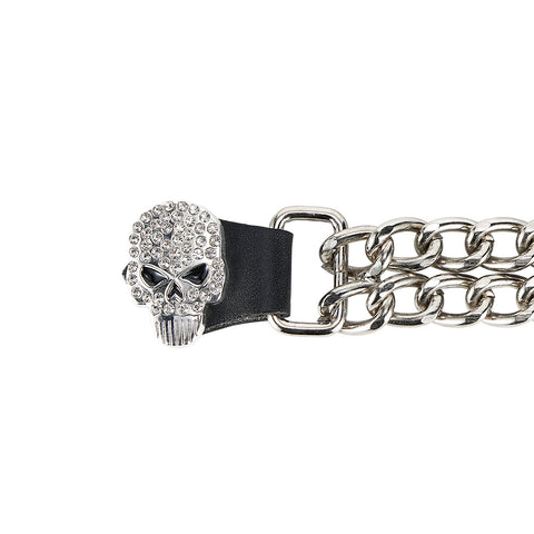 Dream Apparel Skull Bling Bling Rhinestones Vest Extender