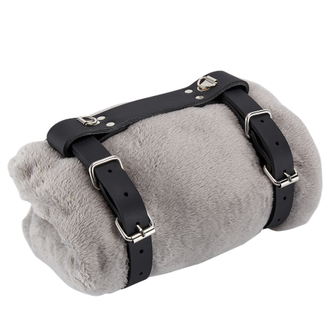 Dream Apprel Heavy Duty Blanket Black Leather Carry Strap Motorcycle  Adjustable Belt Blanket Holder