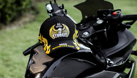 Dream Apparel Sturgis 2025 Hat 85th Motorcycle Rally Cap Eagle & Flames Design  Adjustable Biker