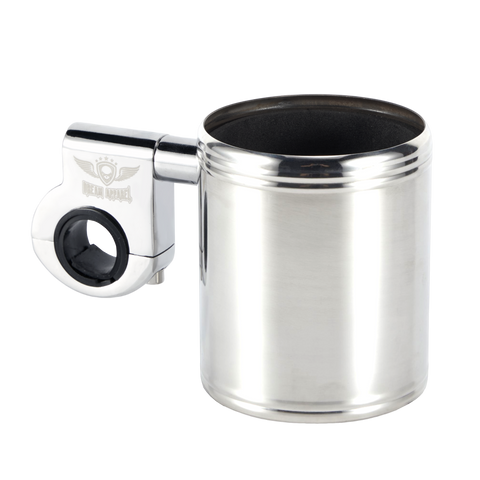 Dream Apparel Motorcycle Cup Holder Heavy Duty Stainless Steel With  Foam Pad Universal Handlebar