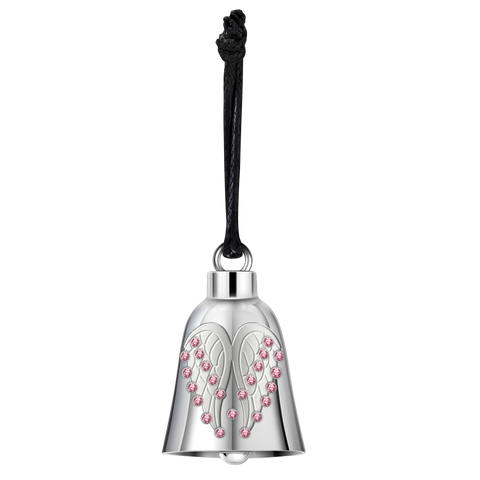 Dream Apparel Angel Wings Pink Bling Bling Motorcycle Bell, for Good Luck and in 3-D, Light Weight