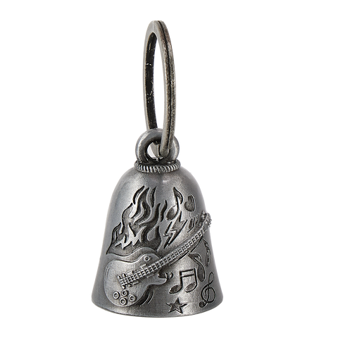 Dream Apparel Flaming Guitar Motorcycle Bell, Good Luck and 3-D, Light Weight, Impact Resistant