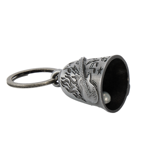 Dream Apparel Flaming Guitar Motorcycle Bell, Good Luck and 3-D, Light Weight, Impact Resistant
