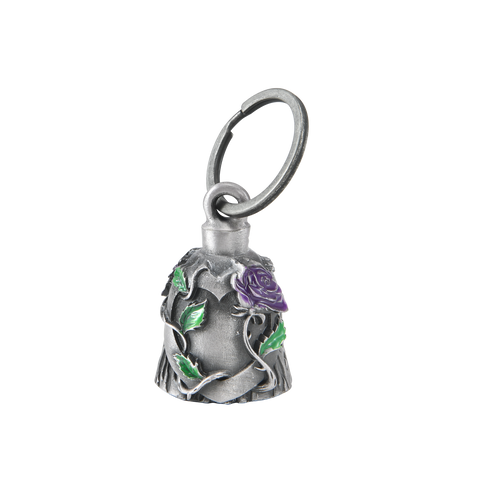 Dream Apparel Heart with Purple Rose 3D Motorcycle Bell Impact Resistant