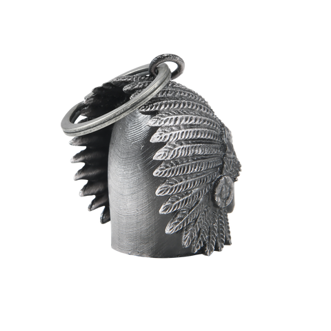 Dream Apparel Indian Skull Head Black Eyes Motorcycle Bell Good Luck 3-D, Light Weight