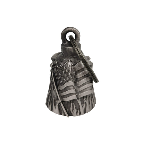Dream Apparel USA FLAG Motorcycle Bell, for Good Luck in 3-D, Light Weight, Impact Resistant