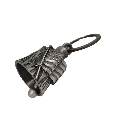 Dream Apparel USA FLAG Motorcycle Bell, for Good Luck in 3-D, Light Weight, Impact Resistant