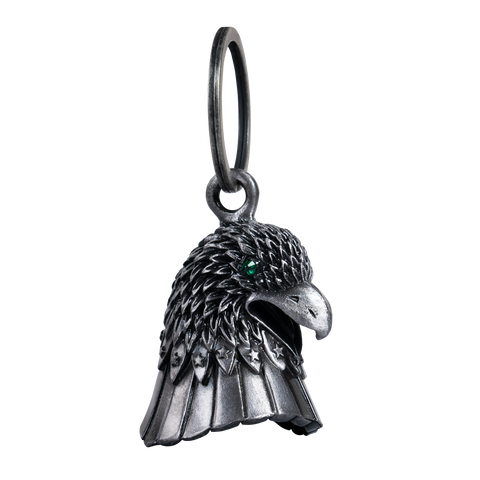 Dream Apparel Green Eyes Eagle Motorcycle Bell, for Good Luck and in 3-D, Light Weight
