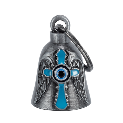 Dream Apparel Celtic Cross Evil Eye With Wings Motorcycle Bell for Good Luck 3-D, Light Weight