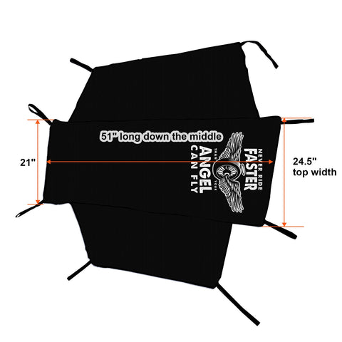 Dream Apparel Motorcycle Never Ride Faster Than Your Angel Seat Shade Cover Waterproof and Sunproof