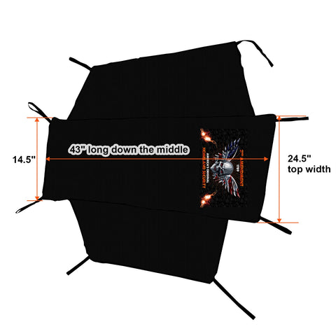 Dream Apparel 2nd Amendment Motorcycle Seat Shade Cover Waterproof & Sunproof Protection for Touring
