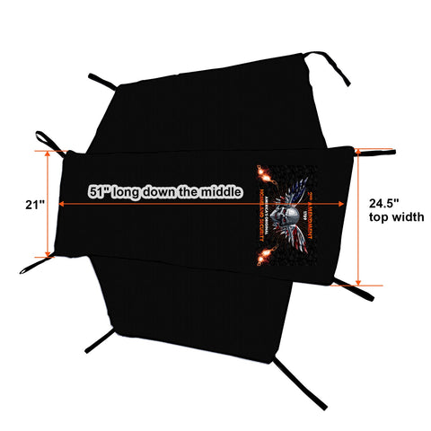 Dream Apparel 2nd Amendment Motorcycle Seat Shade Cover Waterproof & Sunproof Protection for Touring