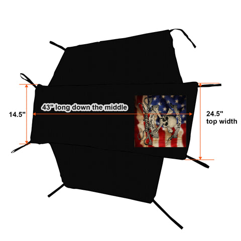 Dream Apparel POW MIA Motorcycle Seat Shade Cover Waterproof & Sunproof Protection for Touring Bikes