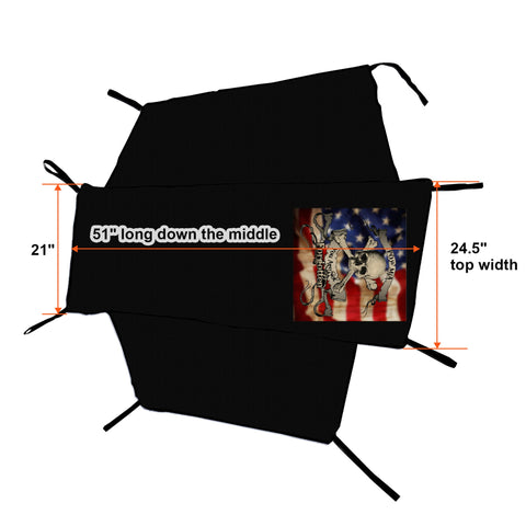 Dream Apparel POW MIA Motorcycle Seat Shade Cover Waterproof & Sunproof Protection for Touring Bikes