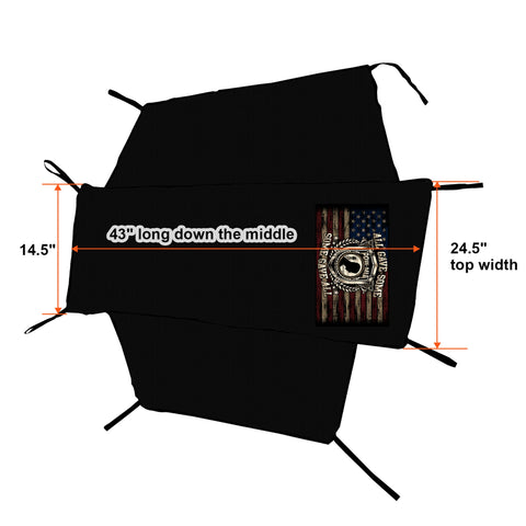 Dream Apparel POW MIA Motorcycle Seat Shade Cover Waterproof & Sunproof Protection Touring Bikes