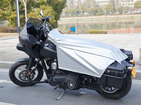 Dream Apparel Motorcycle Silver Seat Shade Cover Waterproof and Sunproof Protection Touring Bikes Ea