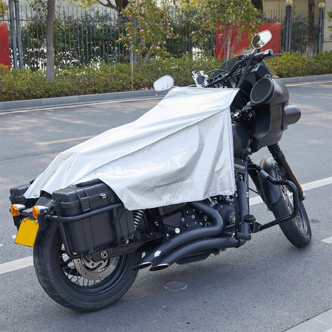 Dream Apparel Motorcycle Silver Seat Shade Cover Waterproof and Sunproof Protection Touring Bikes Ea