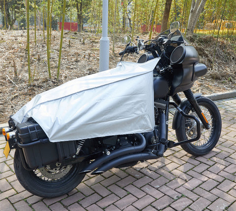 Dream Apparel Motorcycle Silver Seat Shade Cover Waterproof and Sunproof Protection Touring Bikes Ea