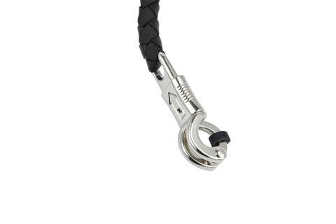 Dream Apparel 36" Long Black Get Back Whip  with Monkey Fist & Skulls