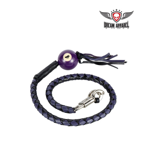 Dream Apparel Black And Purple Fringed Get Back Whip Pool Ball