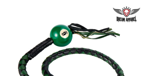 Dream Apparel Black And Green Fringed Get Back Whip Pool Ball
