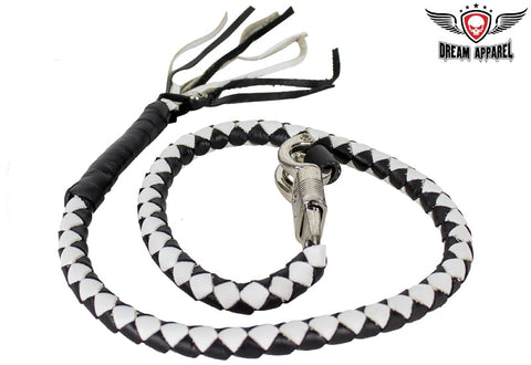 Dream Apparel Black & White Get Back Whip For Motorcycles