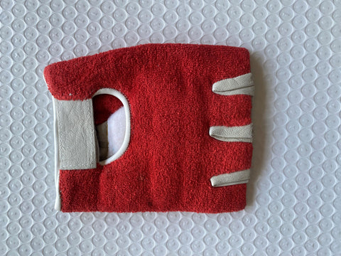 Dream Apparel Fingerless Red and White Gloves