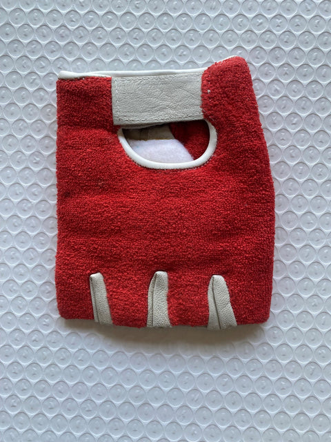 Dream Apparel Fingerless Red and White Gloves