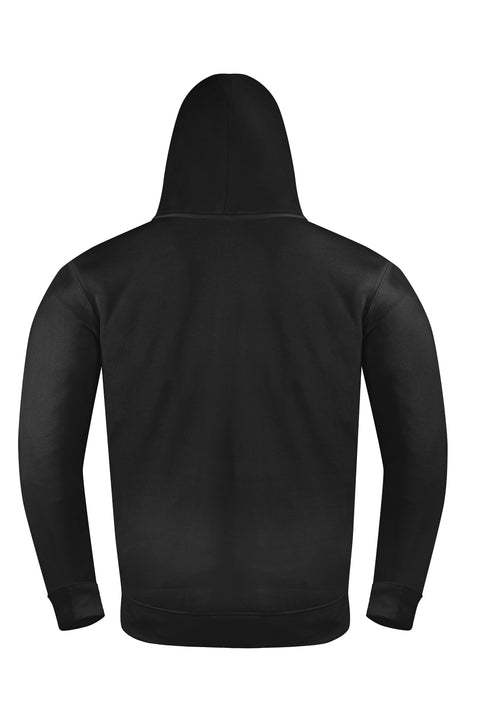 Dream Apparel Unisex Black Zip-Up Hoodie Soft Cotton Blend Hooded Sweatshirt with Full Zipper
