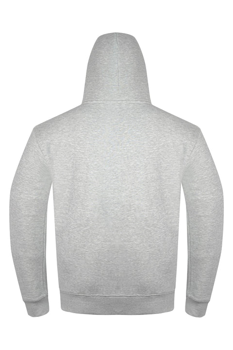 Dream Apparel Unisex Grey Zip-Up Hoodie Soft Cotton Blend Hooded Sweatshirt Full Zipper, Drawstring