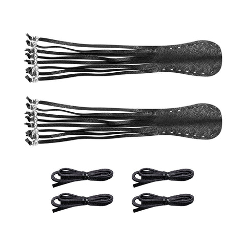 Dream Apparel Heavy Duty Leather Motorcycle Skull Fringed Black Brake Clutch Lever Grip Lever Cover