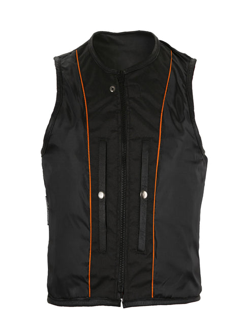 Dream Apparel Women Leather Vest with side straps Conceal Carry Motorcycle Vest
