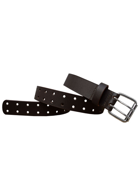 Dream Apparel Brown Dotted Motorcycle Leather Belt